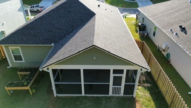 Screened porch addition additional view